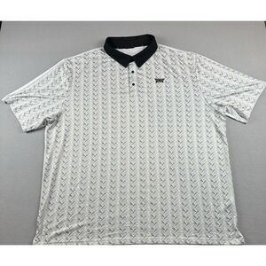 PXG Golf Polo Shirt 3XL Cactus Print Mesh Performance Short Sleeve Mens